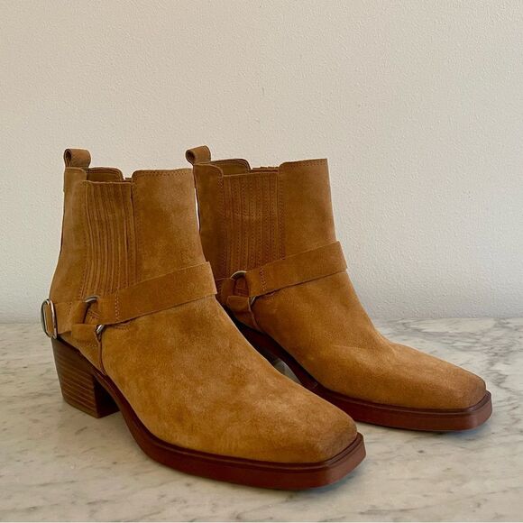 Sam Edelman Bellamie sz 9 Tan Suede Ankle Boots - Picture 1 of 6